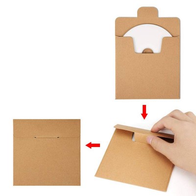 Custom Oem Cd Dvd Vcd Cover Eco-friendly Paper Bag Sleeve Kraft Paper Paper Sleeve